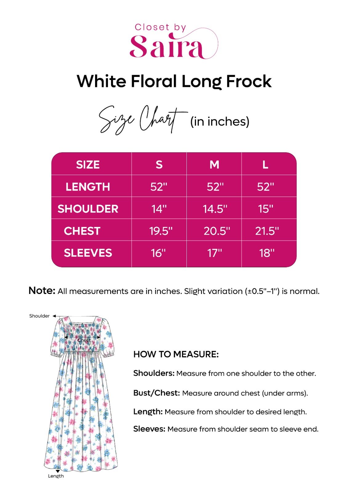 Nooré 🌸 size guide